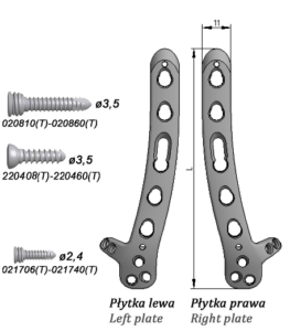 Płytka blokowana do nasady dalszej kości ramiennej, z grzbietowoboczną podporą