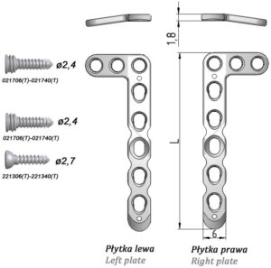Płytka blokowana “L” do nasady dalszej kości promieniowej (szeroka)